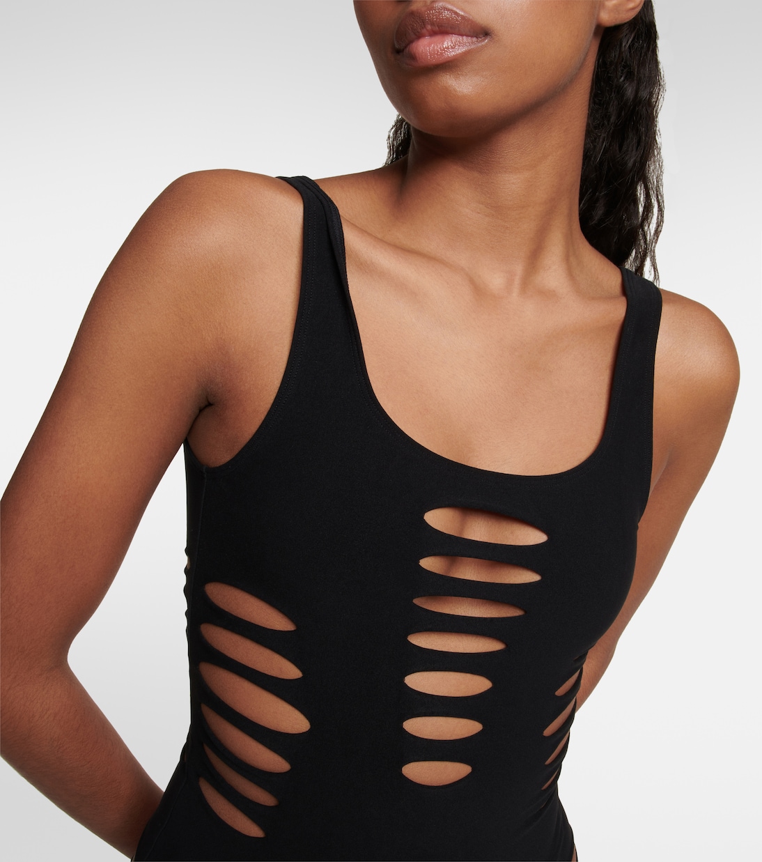 Cutout jersey minidress | Versace