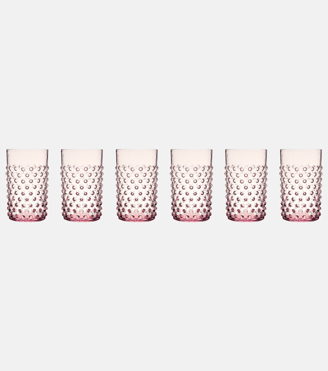 Set Hobnail aus sechs Tumbler-Gläsern | Klimchi