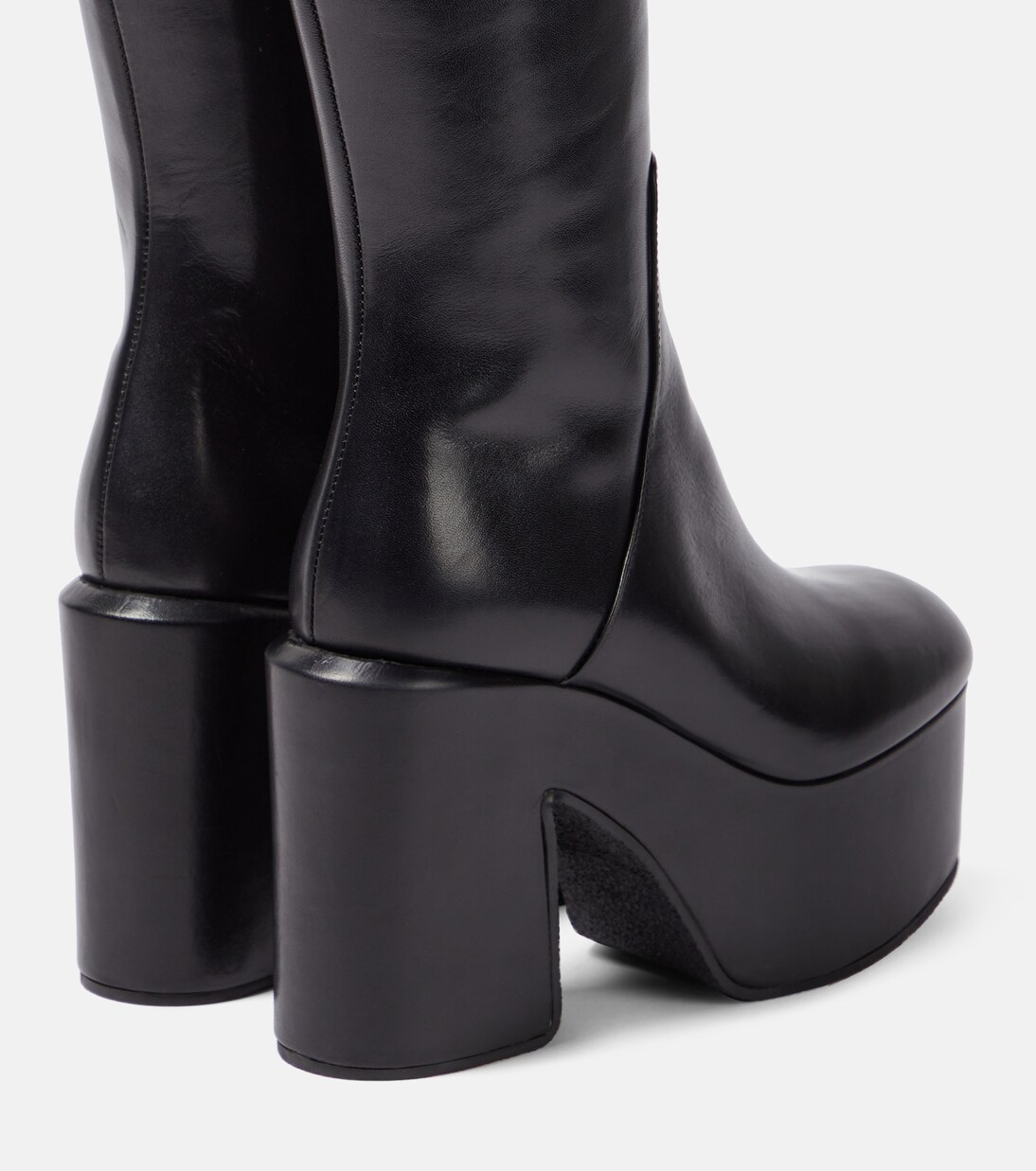 Leather platform knee-high boots | Dries Van Noten