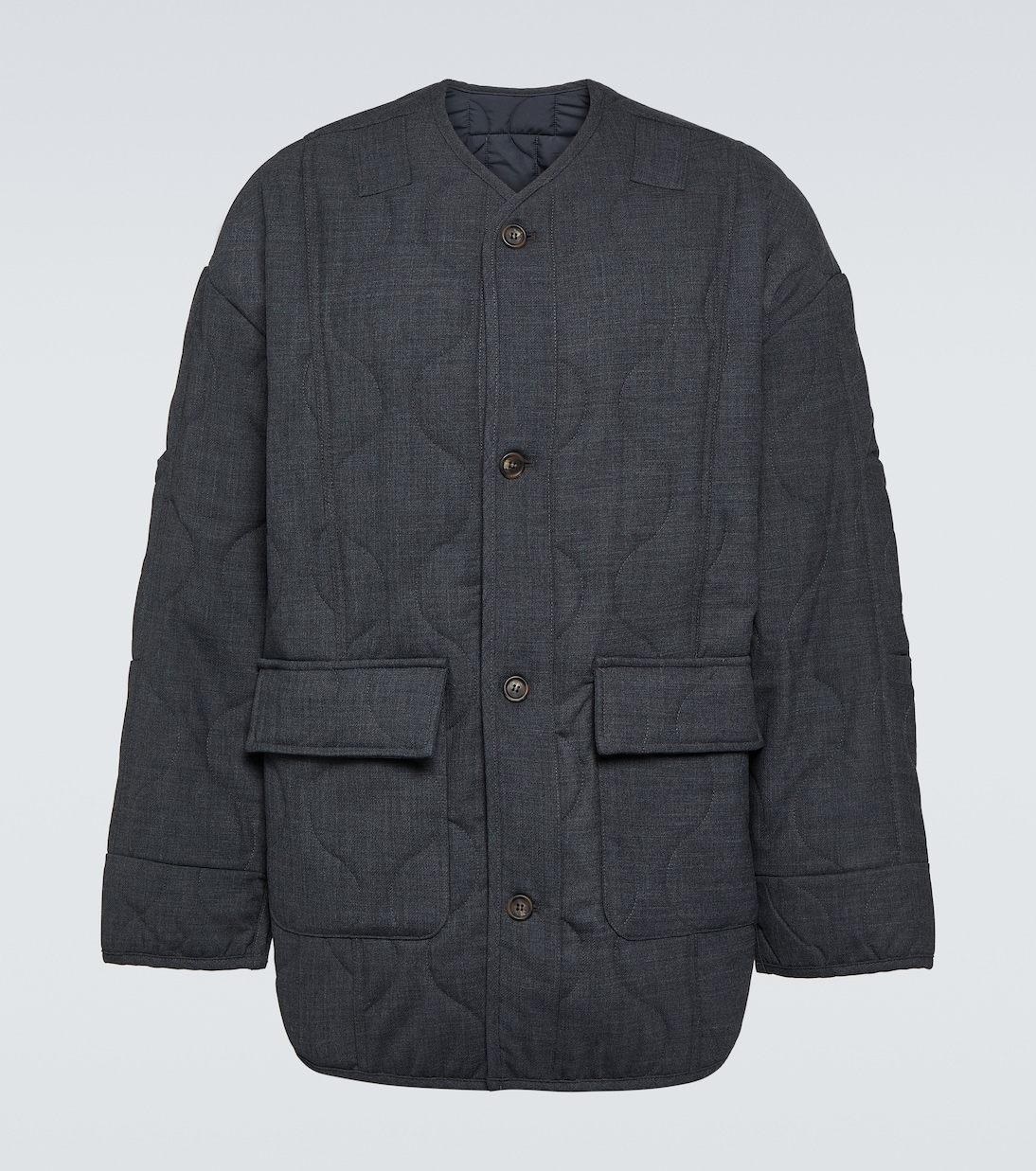 Chaqueta acolchada Ted de mezcla de lana | The Frankie Shop
