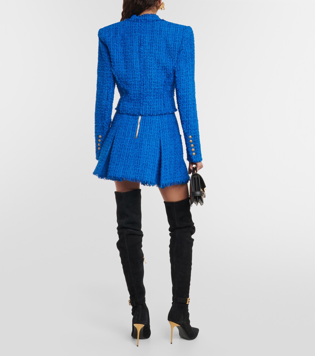 Blazer cropped in tweed | Balmain