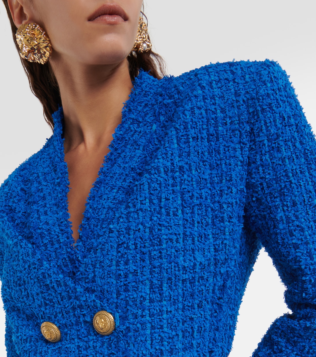 Blazer cropped in tweed | Balmain