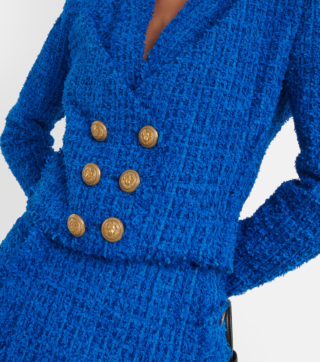 Blazer cropped in tweed | Balmain