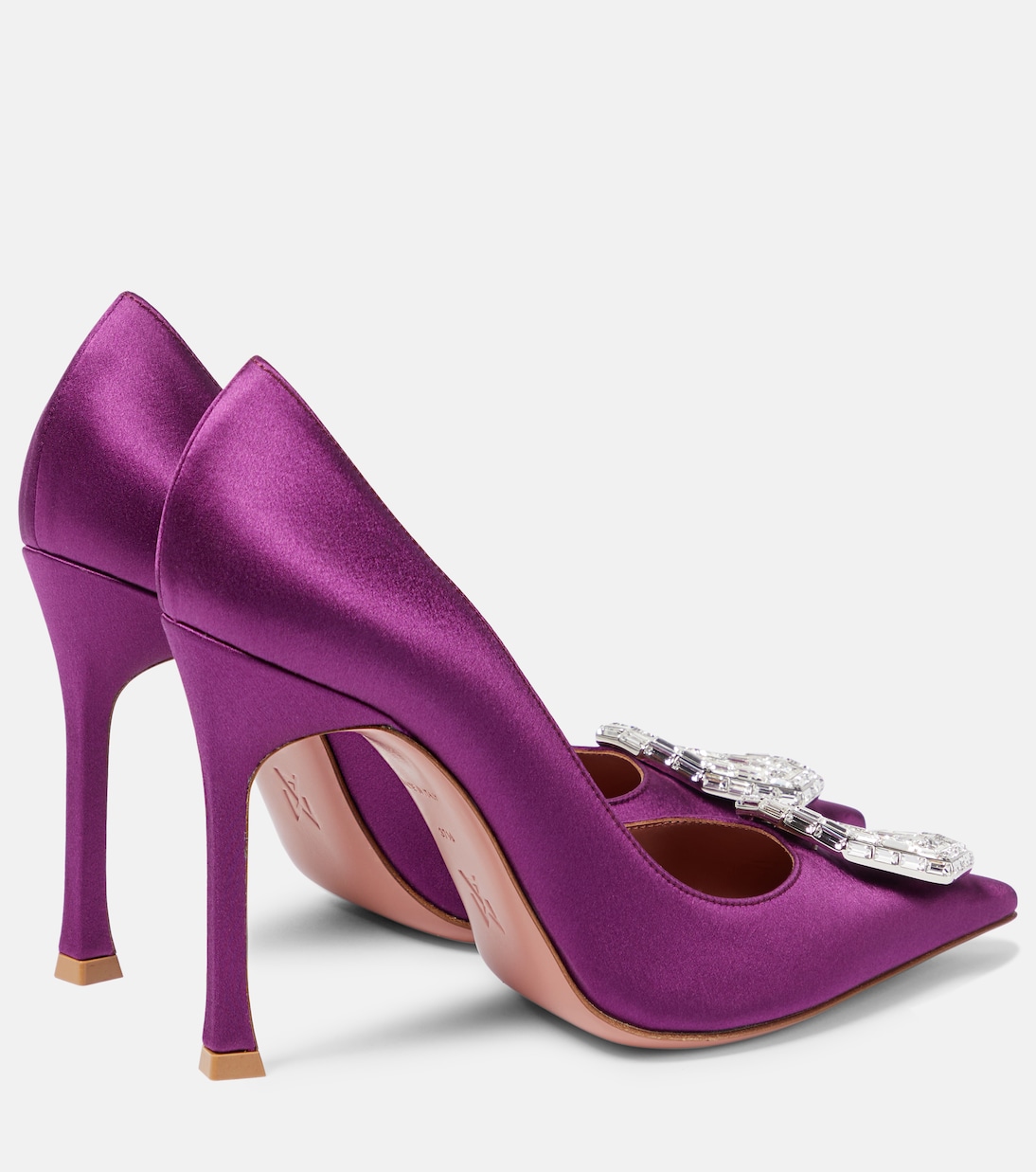 Camelia silk satin pumps | Amina Muaddi