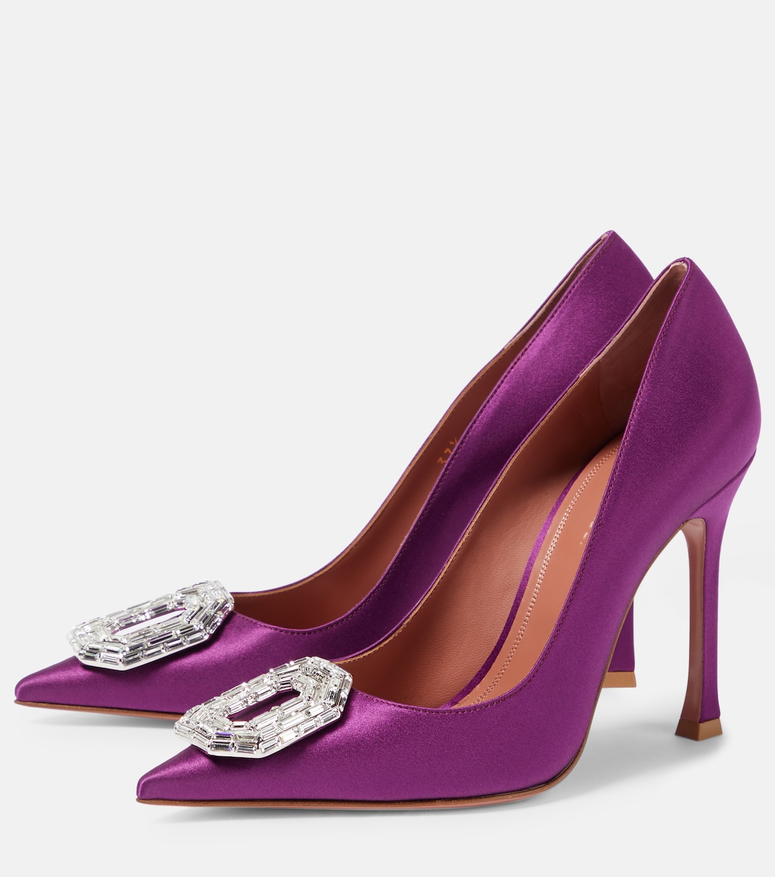 Camelia silk satin pumps | Amina Muaddi