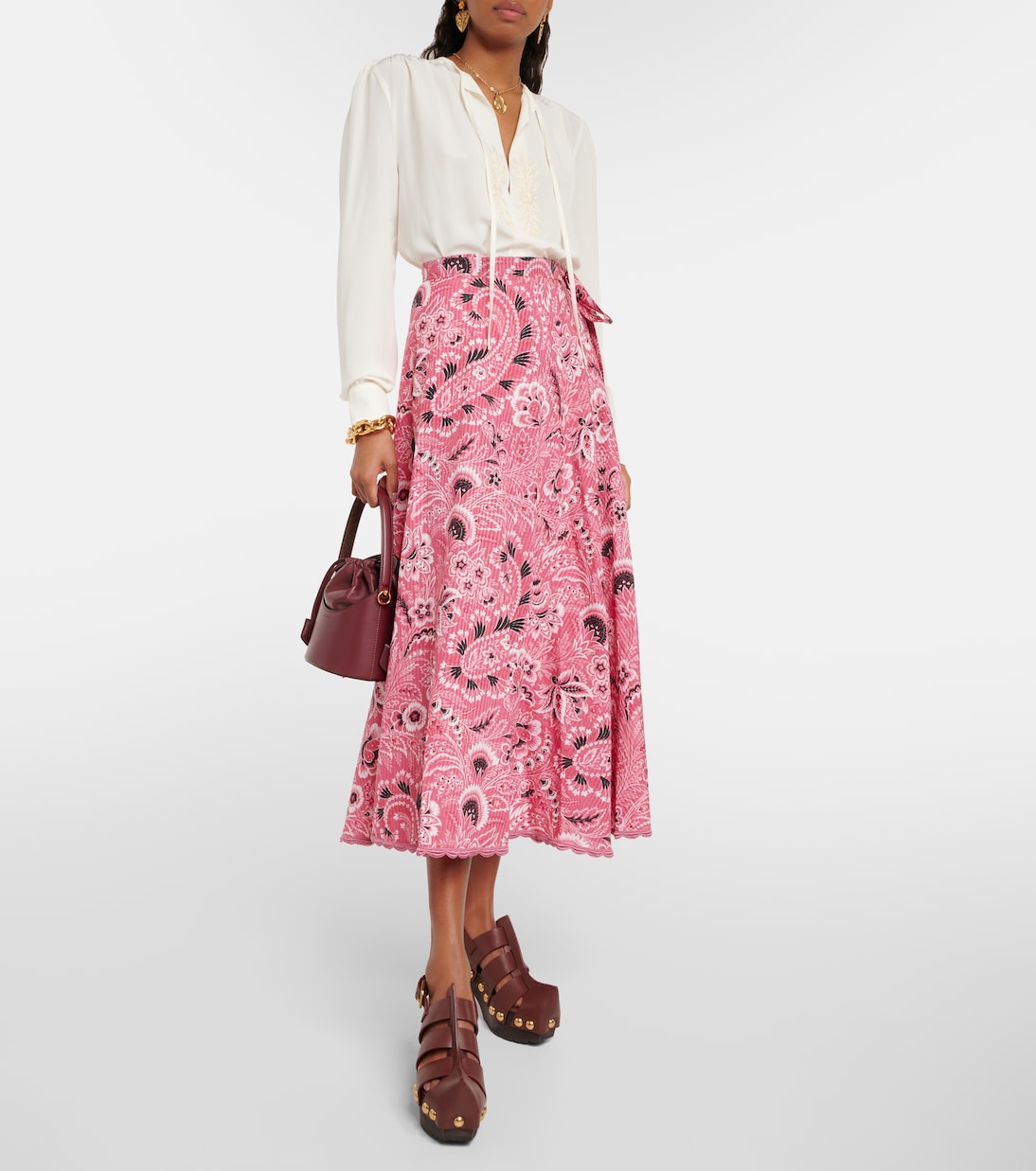 Gonna lunga in cotone e seta | Etro