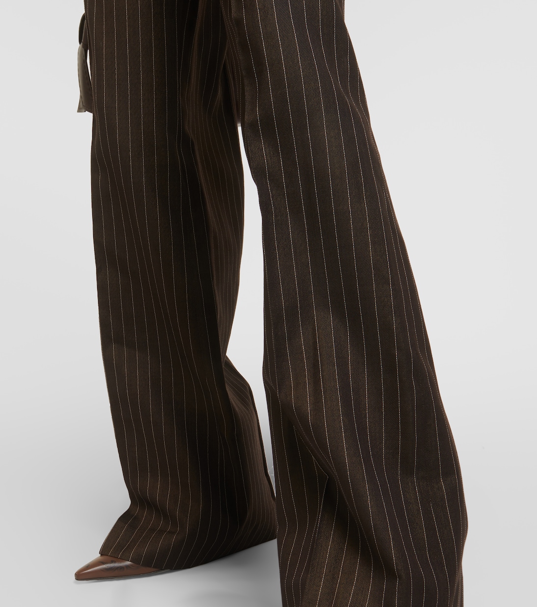 Tattoo flared wool-blend wide-leg pants | Jean Paul Gaultier
