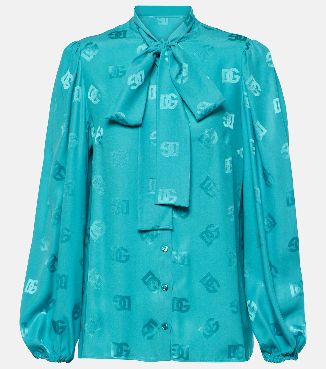 DG tie-neck silk blouse | Dolce&Gabbana