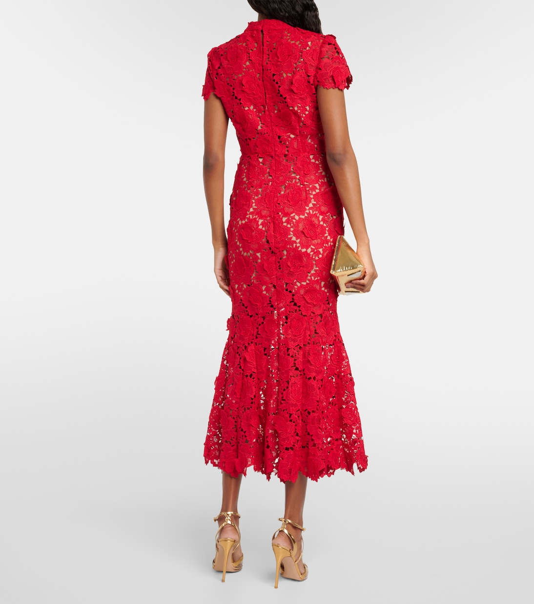 Floral lace midi dress | Self-Portrait