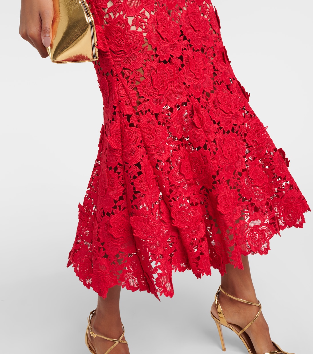 Floral lace midi dress | Self-Portrait