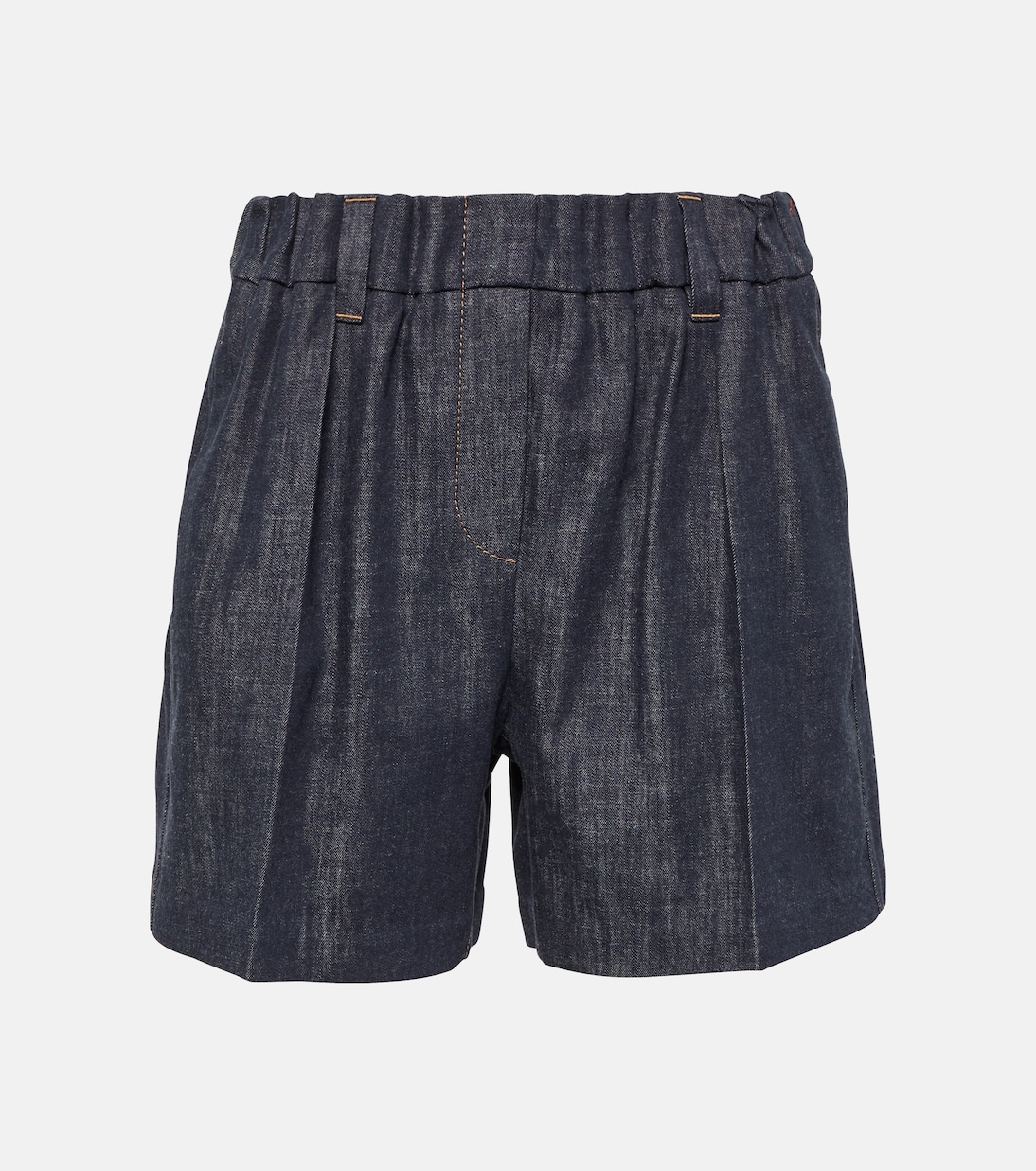 Short à taille haute en jean | Brunello Cucinelli