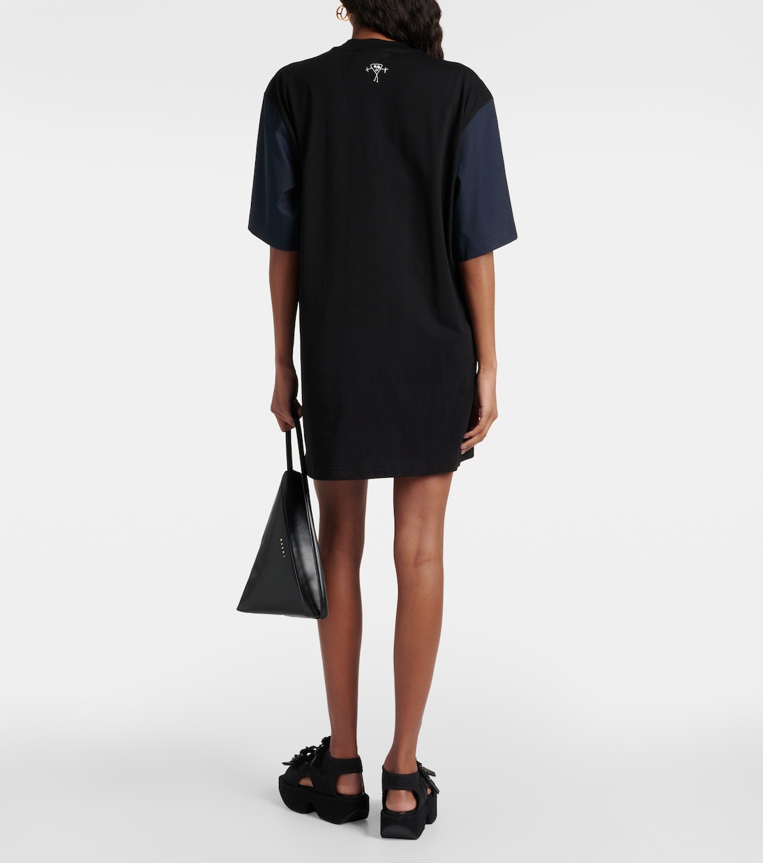 Printed cotton jersey T-shirt minidress  | Plan C