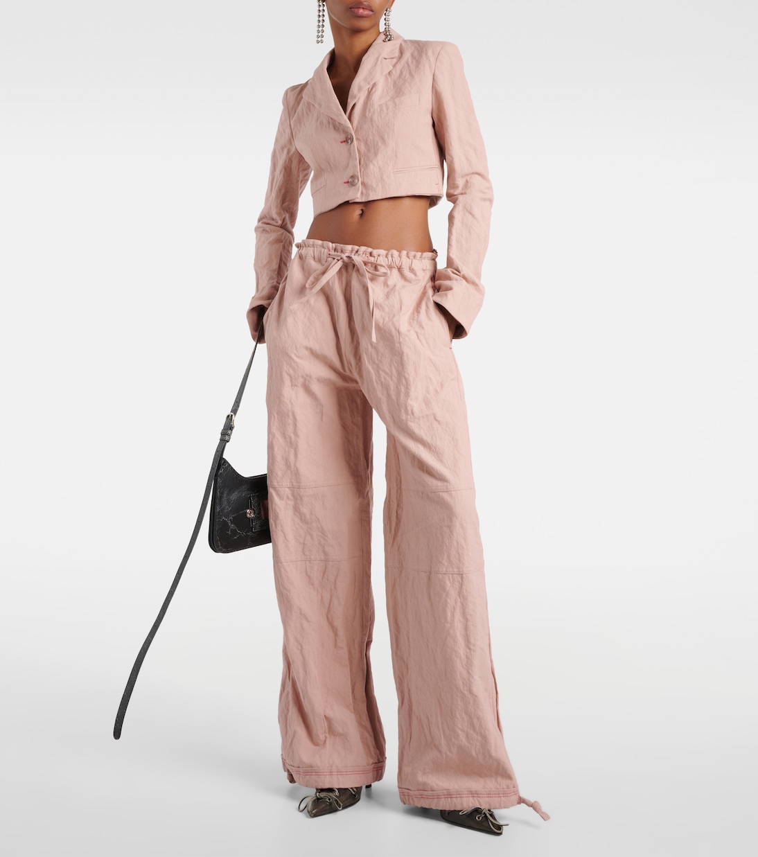 Pantaloni a gamba larga Paginol in misto cotone | Acne Studios