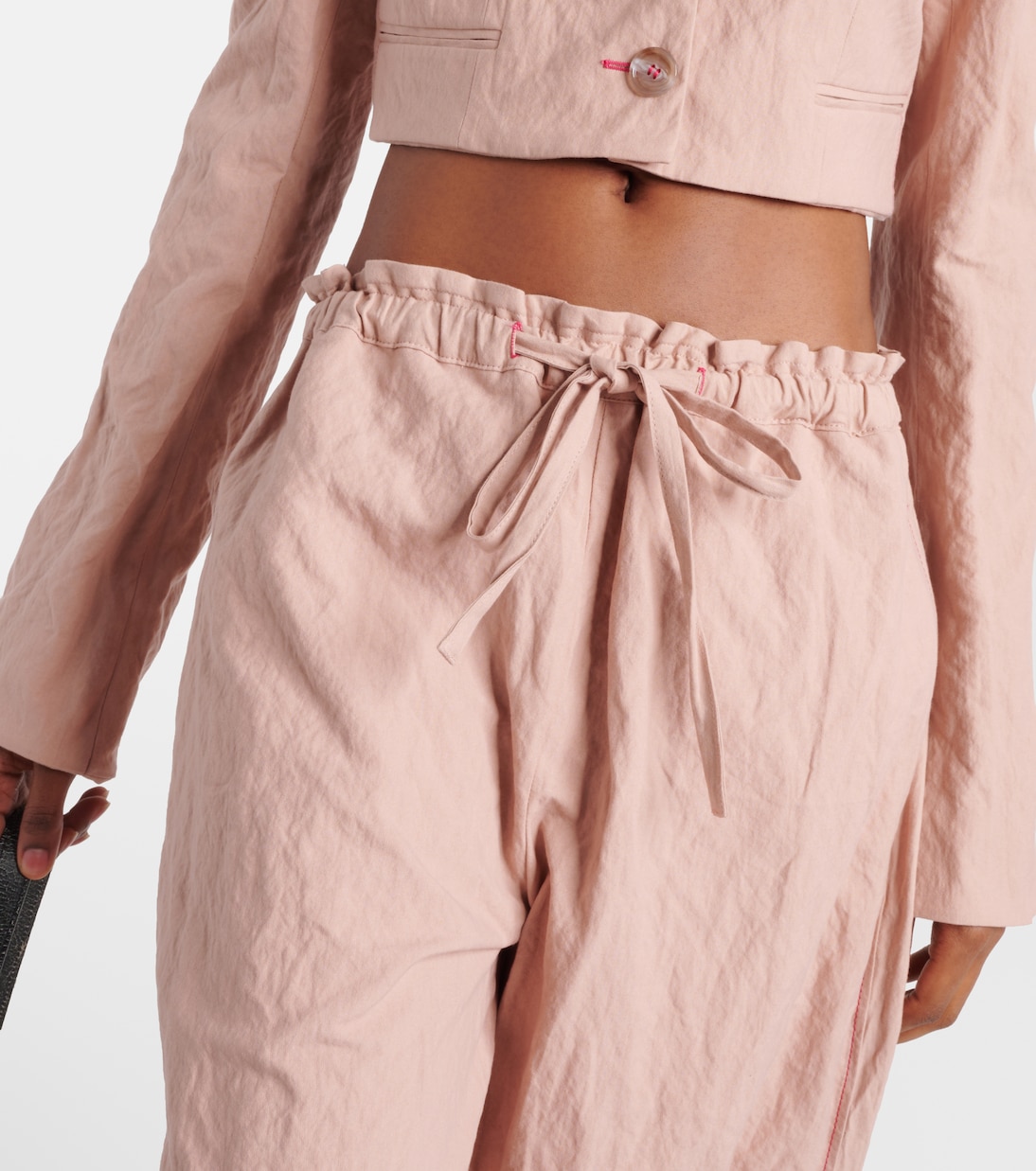 Pantaloni a gamba larga Paginol in misto cotone | Acne Studios