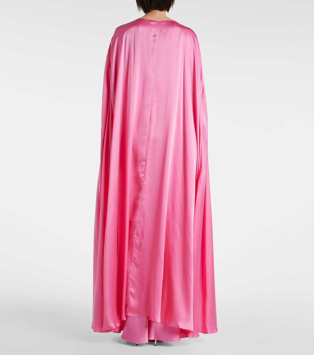 Vestido de fiesta de seda con capa | Rodarte