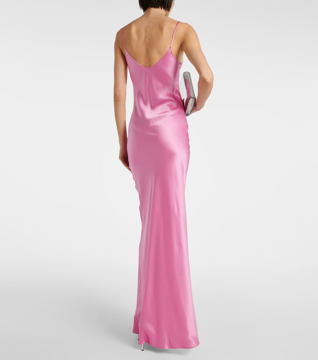 Vestido de fiesta de seda con capa | Rodarte