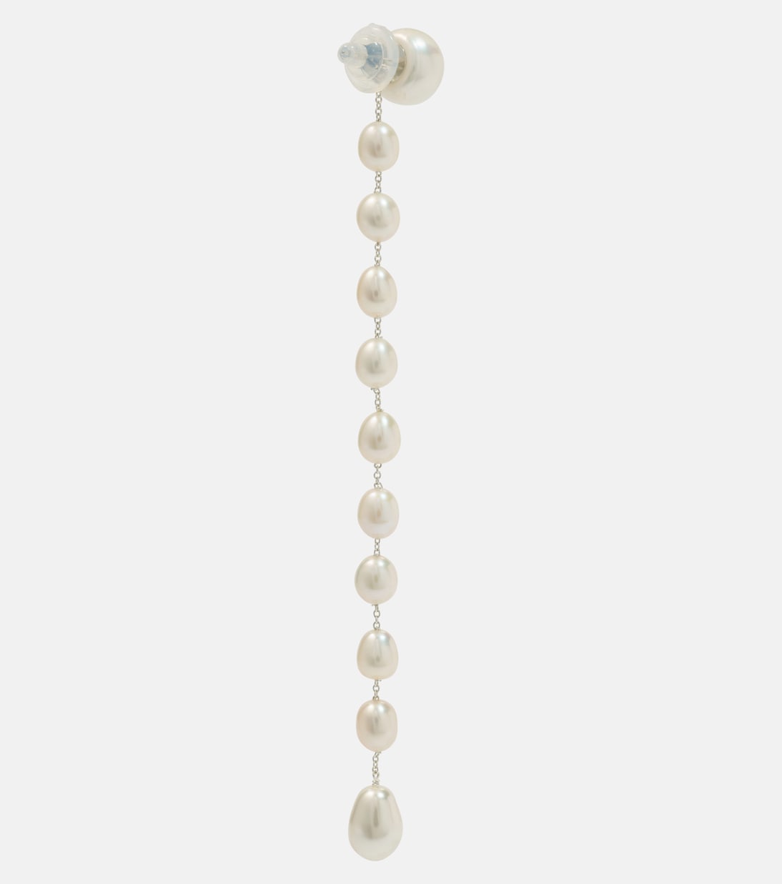 Boucles d'oreilles Passante Medium en argent sterling à perles | Sophie Buhai