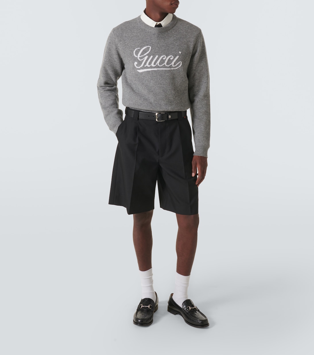 Bermuda-Shorts Web Stripe aus Twill | Gucci