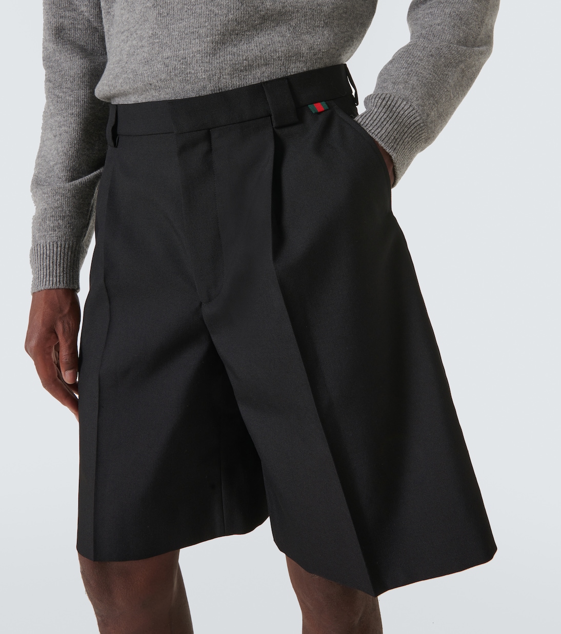 Bermuda-Shorts Web Stripe aus Twill | Gucci