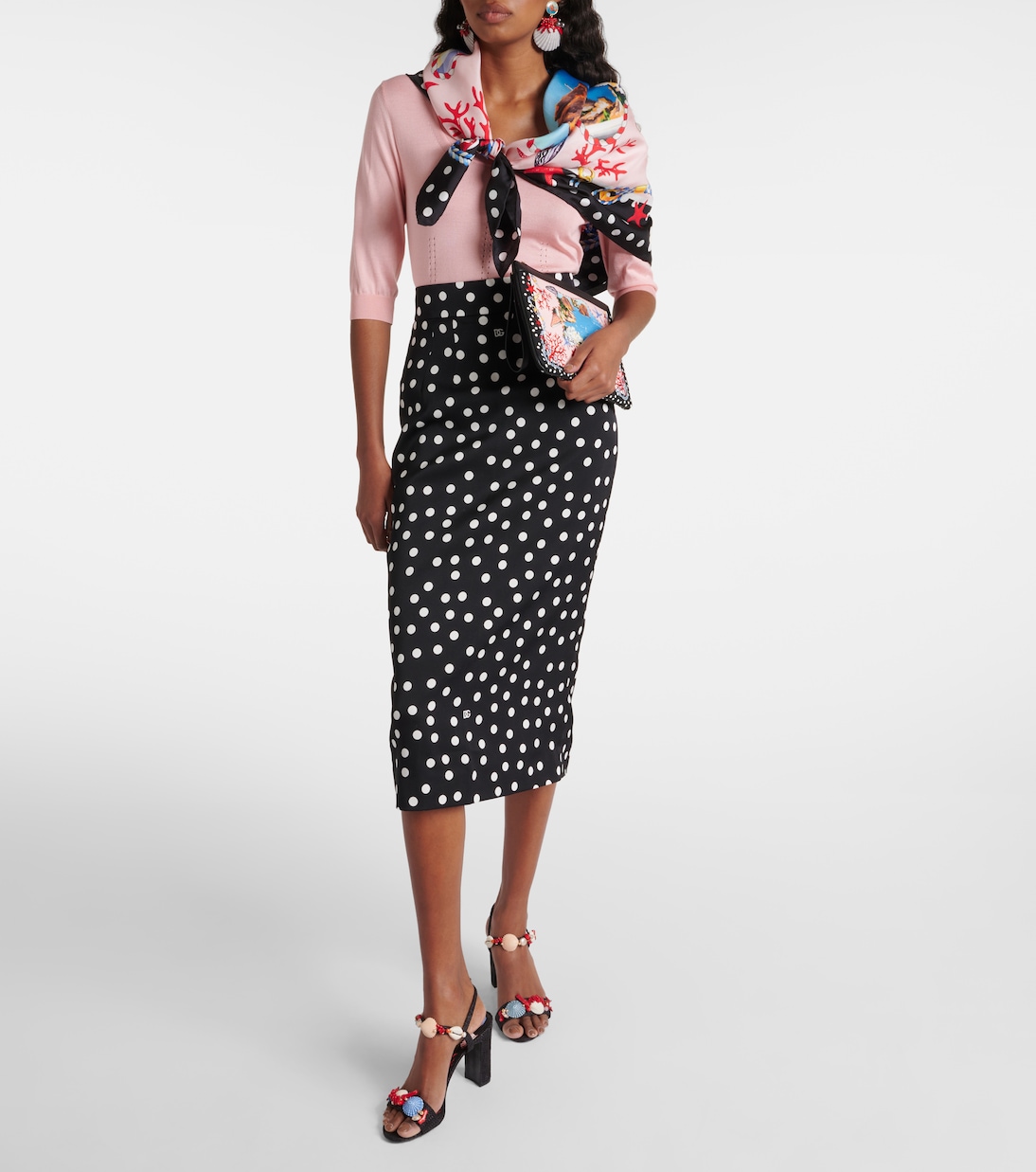 Capri pointelle silk sweater | Dolce&Gabbana