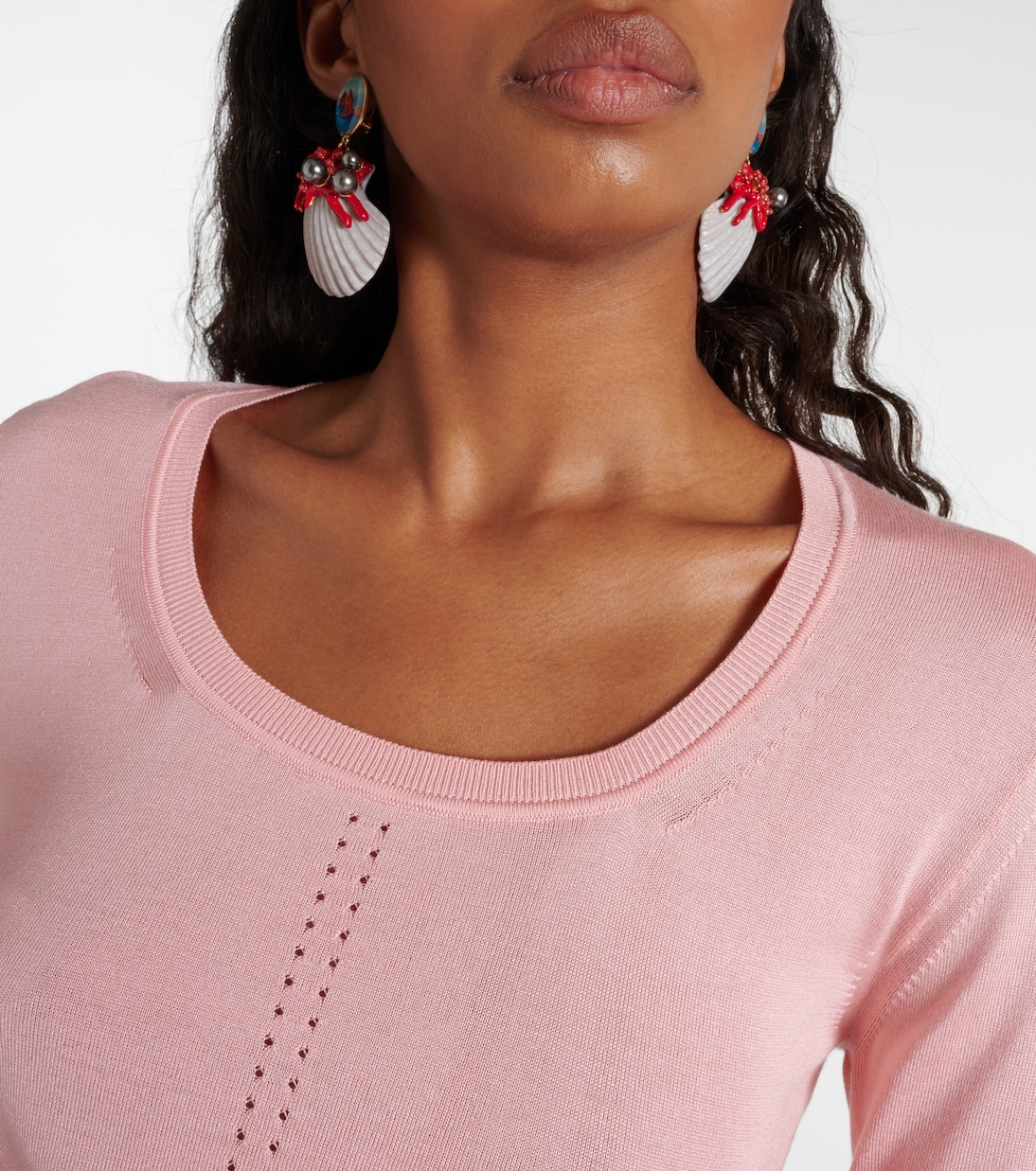 Capri pointelle silk sweater | Dolce&Gabbana