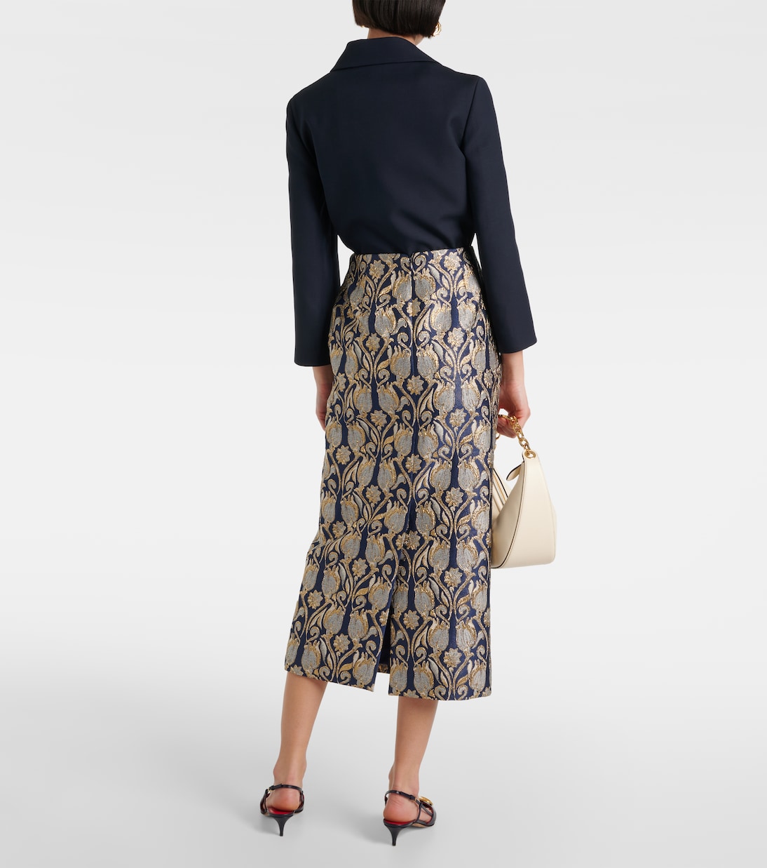 Jupe midi Mossi en brocart | Valentino