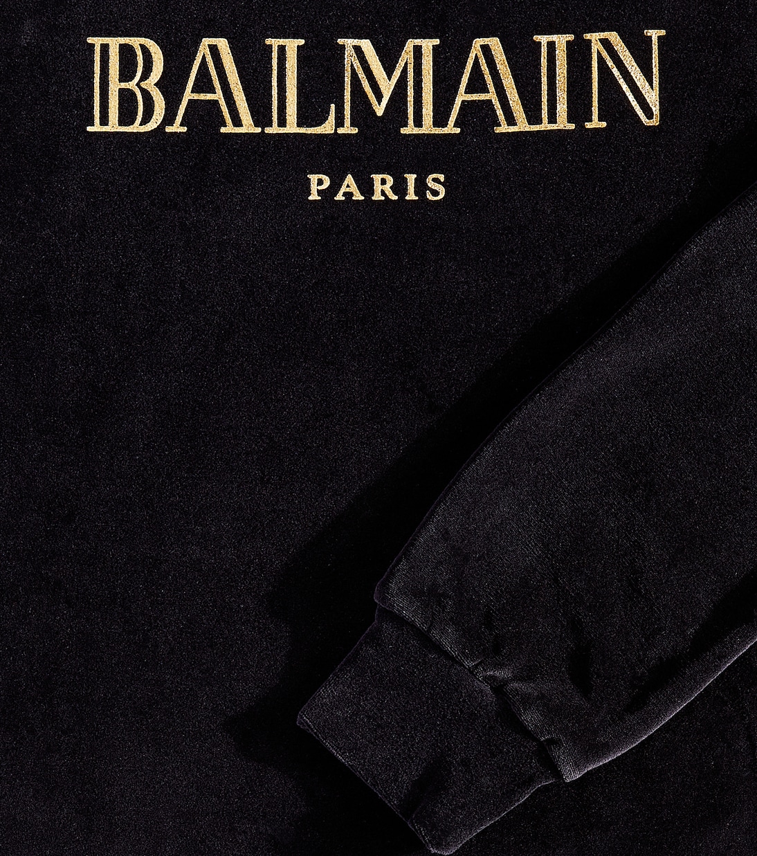 Felpa in misto cotone con logo | Balmain Kids