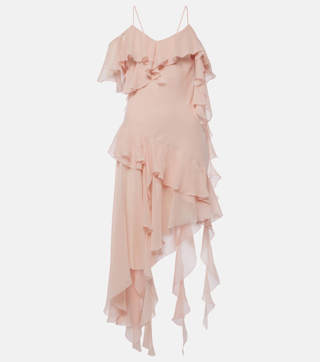 Ruffled silk georgette minidress | Blumarine