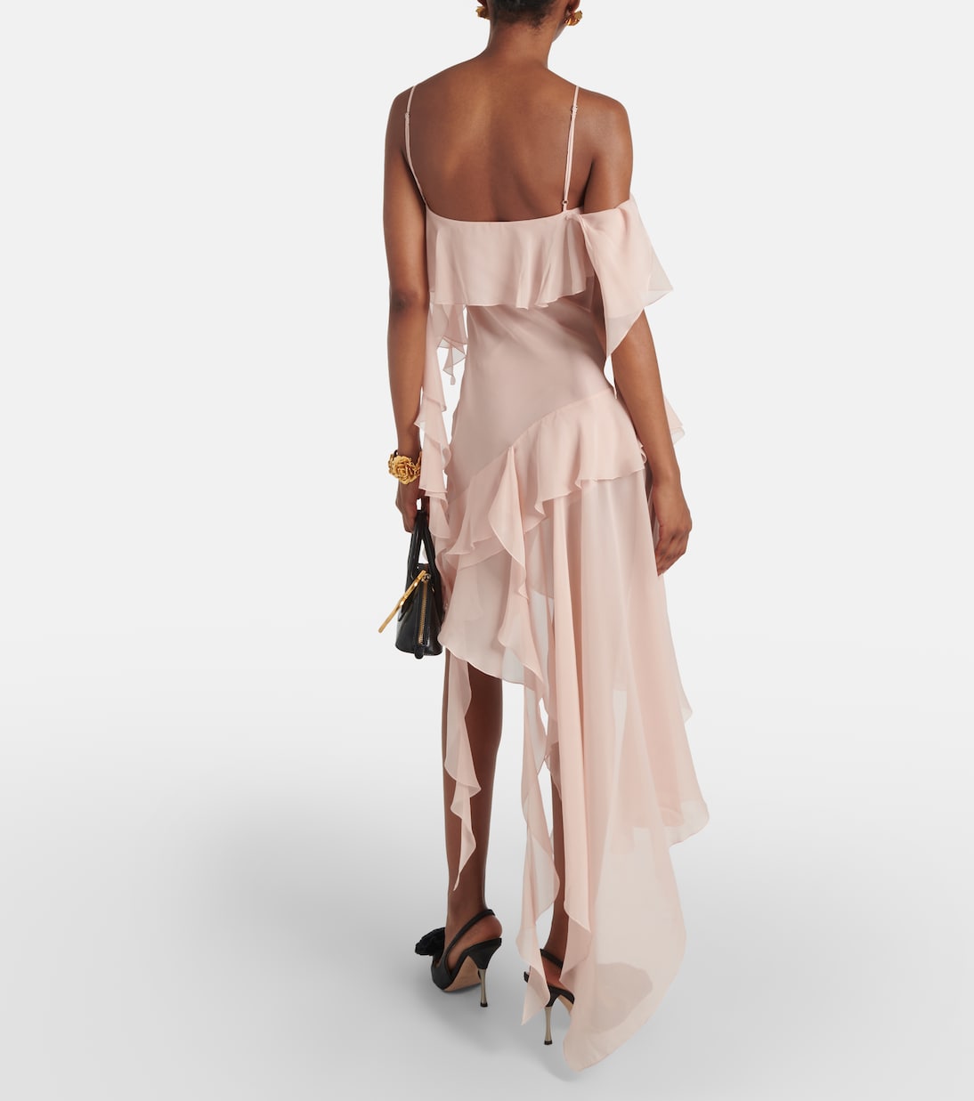 Ruffled silk georgette minidress | Blumarine