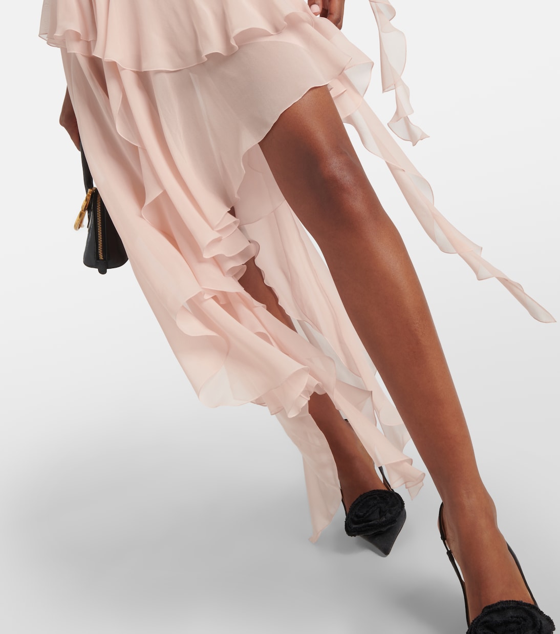 Ruffled silk georgette minidress | Blumarine