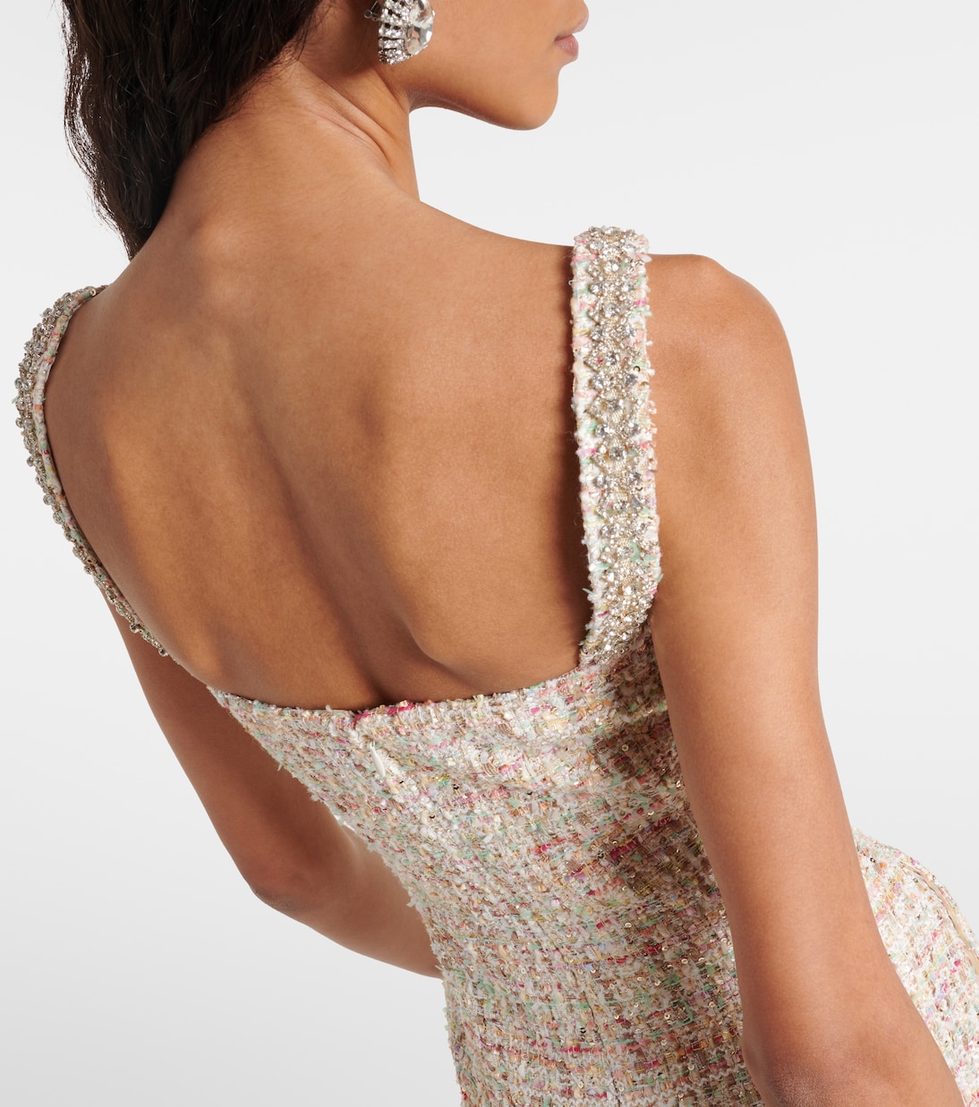 Embellished bouclé minidress | Self-Portrait