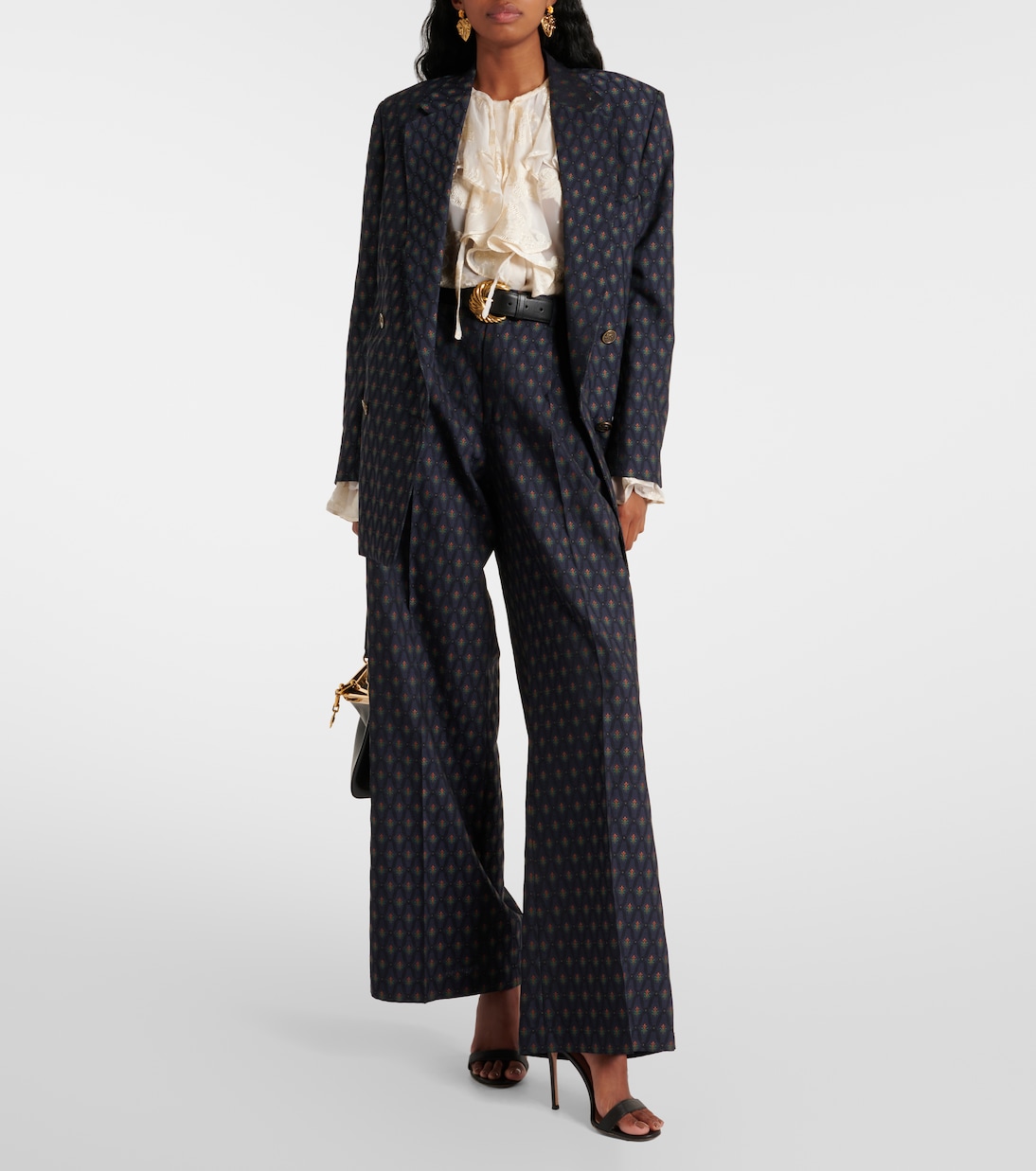 Blazer de lana y algodón estampado | Etro