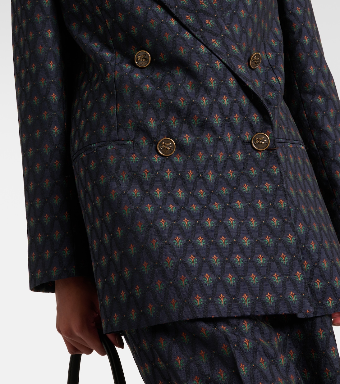 Blazer de lana y algodón estampado | Etro