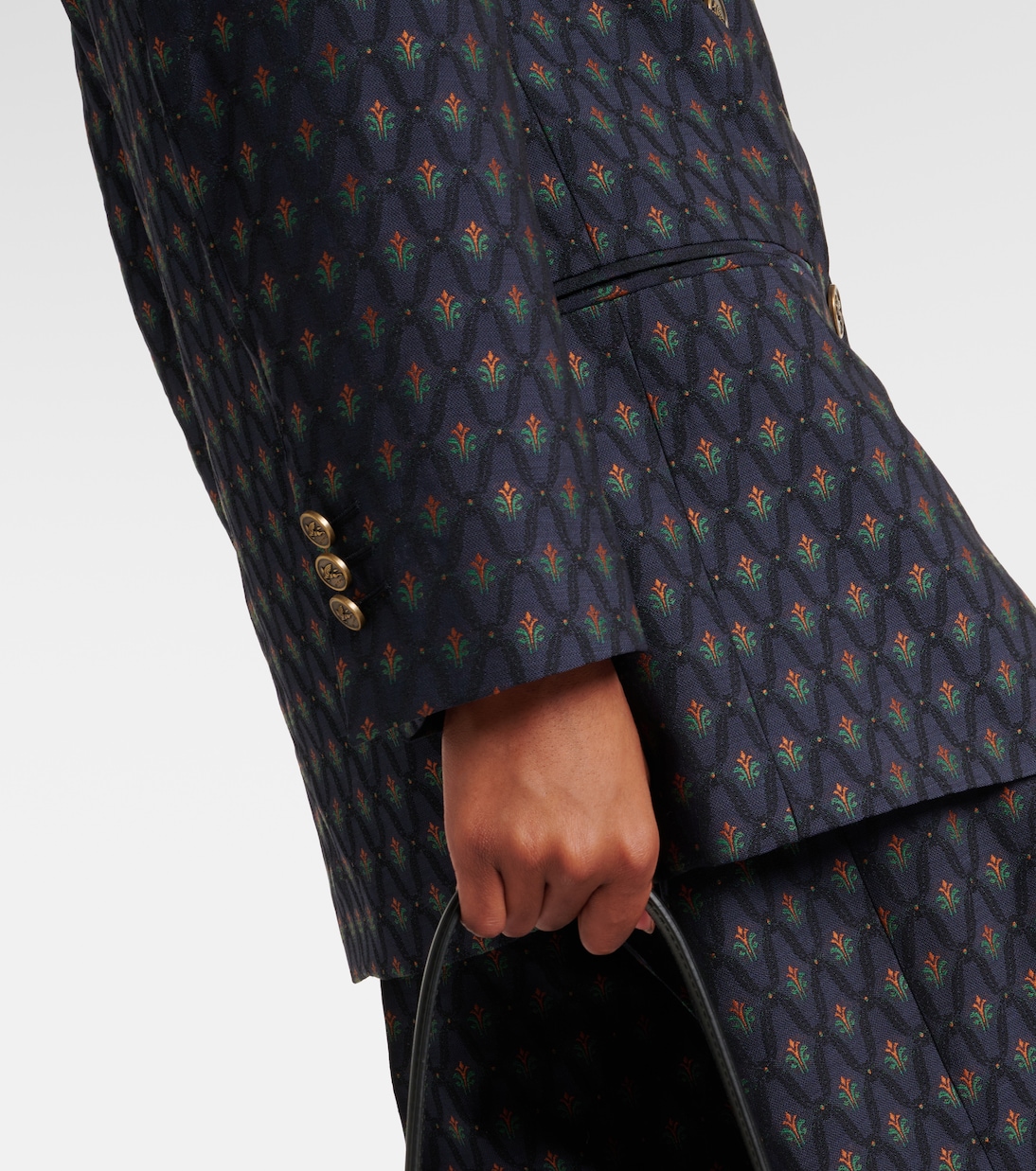 Blazer de lana y algodón estampado | Etro