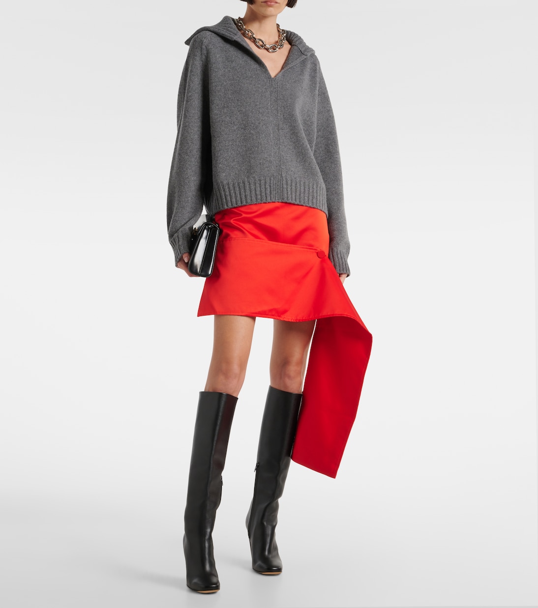 Satin miniskirt | Plan C