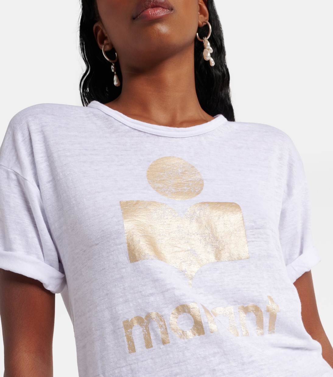 Camiseta Koldi de lino con logo | Marant Etoile