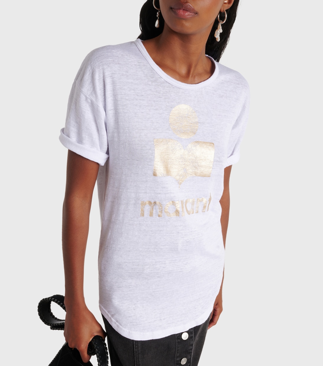Camiseta Koldi de lino con logo | Marant Etoile