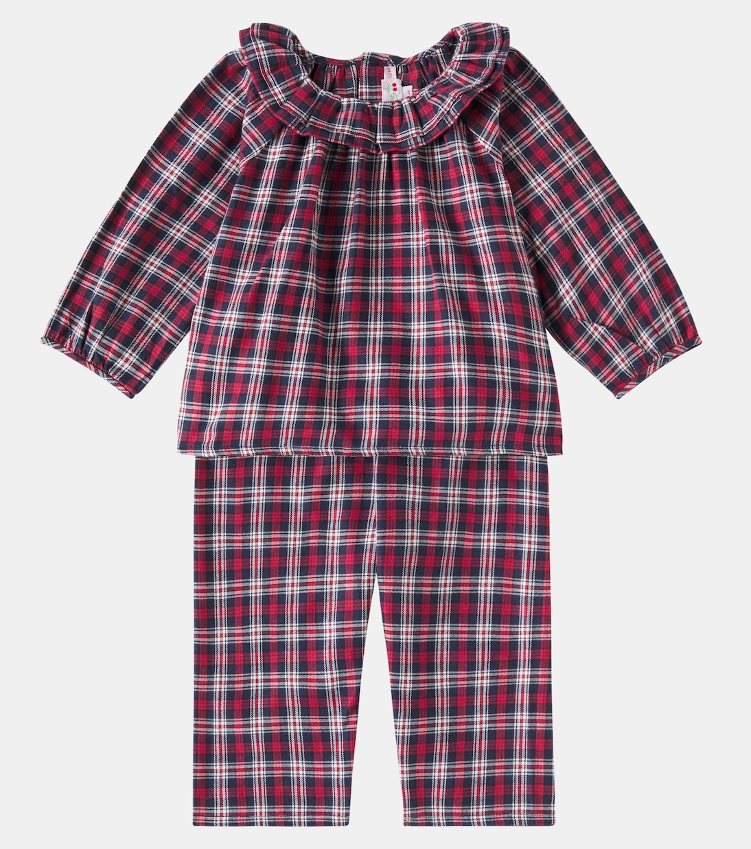 Bebé - pijama Barulina de algodón a cuadros | Bonpoint