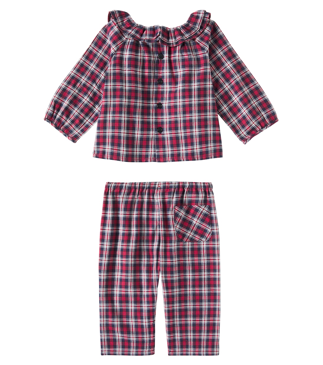 Bebé - pijama Barulina de algodón a cuadros | Bonpoint