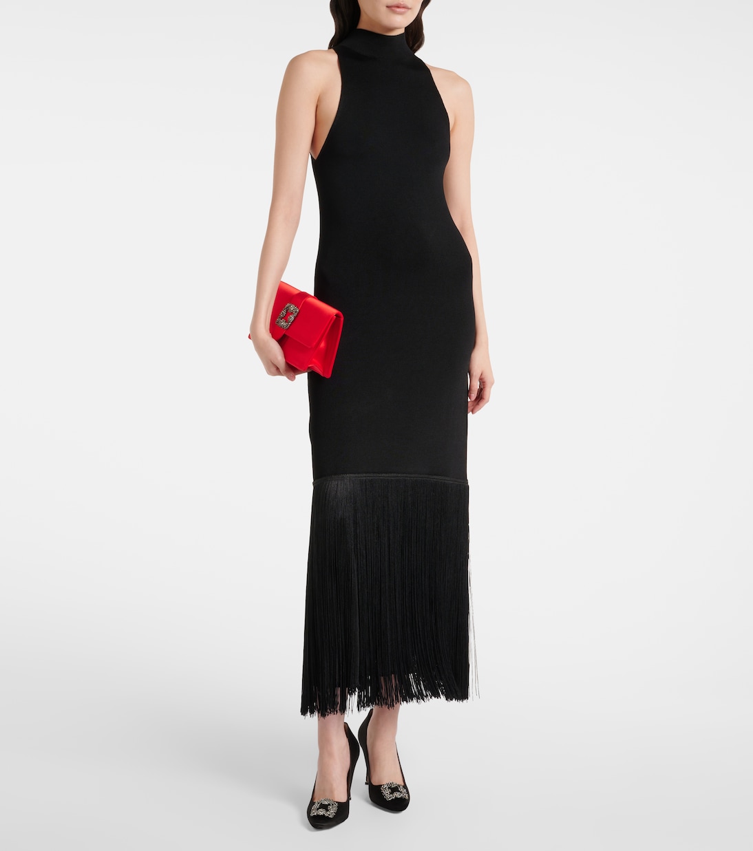 Capri embellished satin clutch | Manolo Blahnik