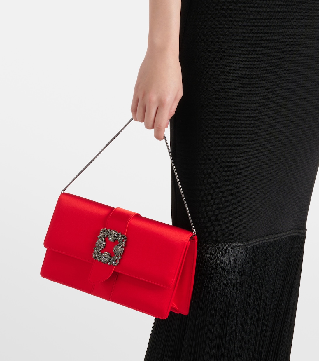 Capri embellished satin clutch | Manolo Blahnik