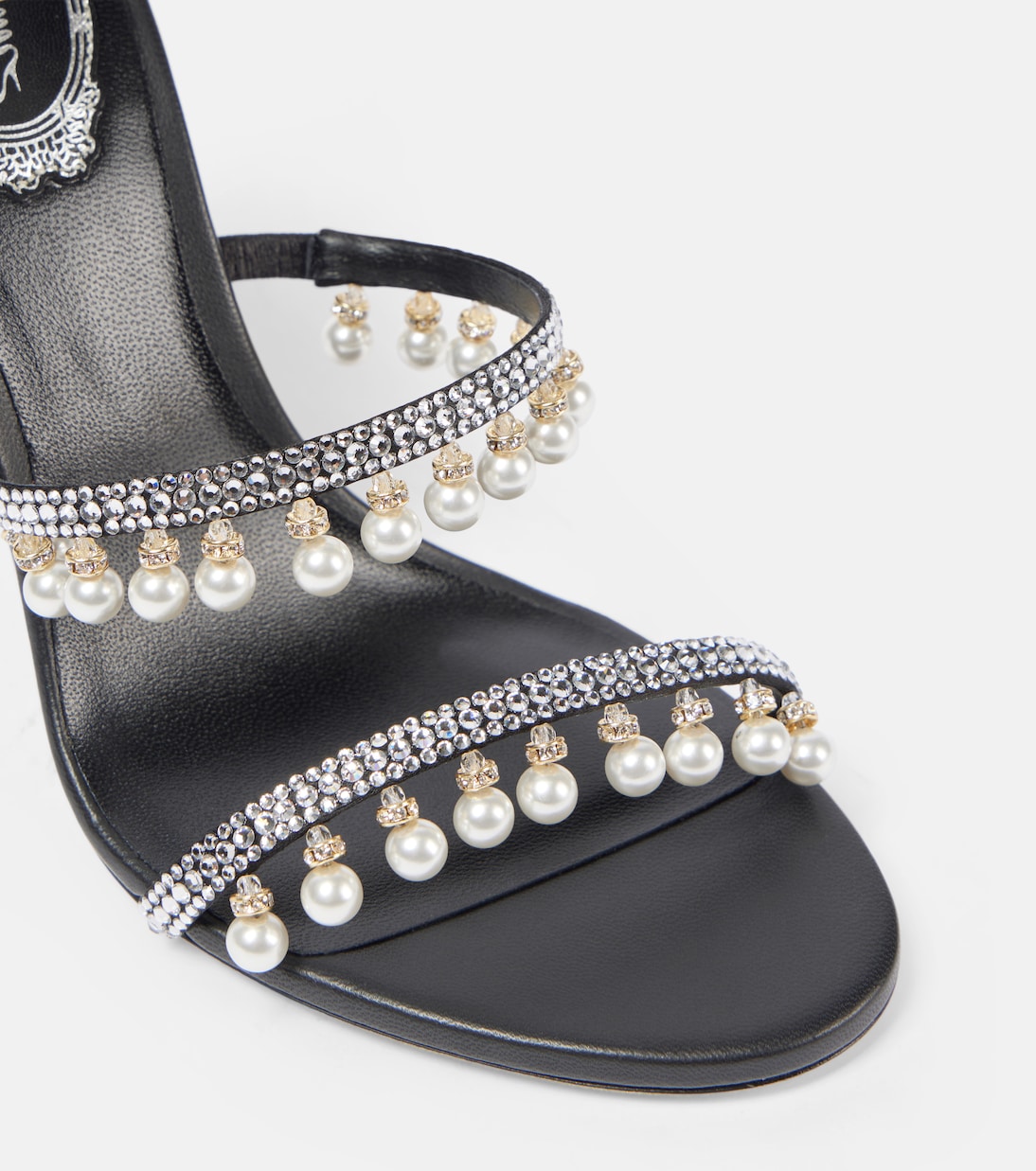 Sandales 85 en satin à ornements | Rene Caovilla