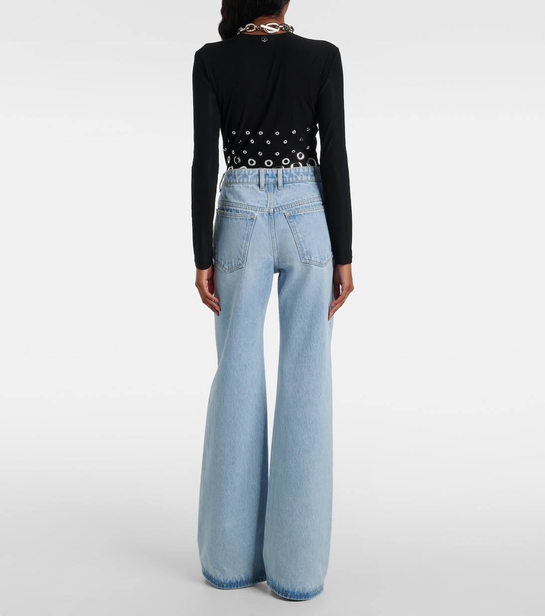 High-rise wide-leg jeans | Rabanne