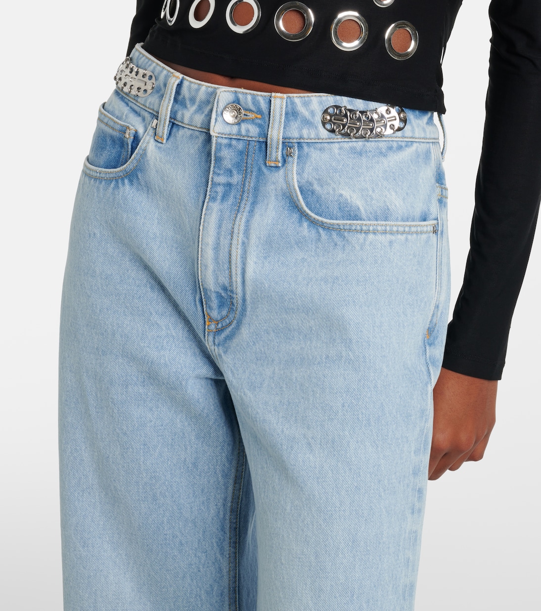 High-rise wide-leg jeans | Rabanne