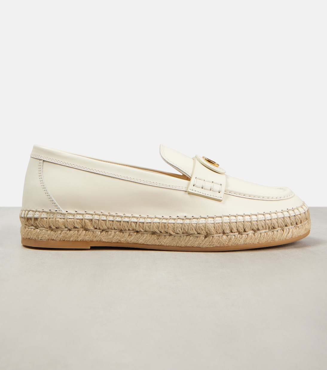 Scarpe espadrillas in pelle con logo VLogo Valentino Garavani, stile giovane e moderno