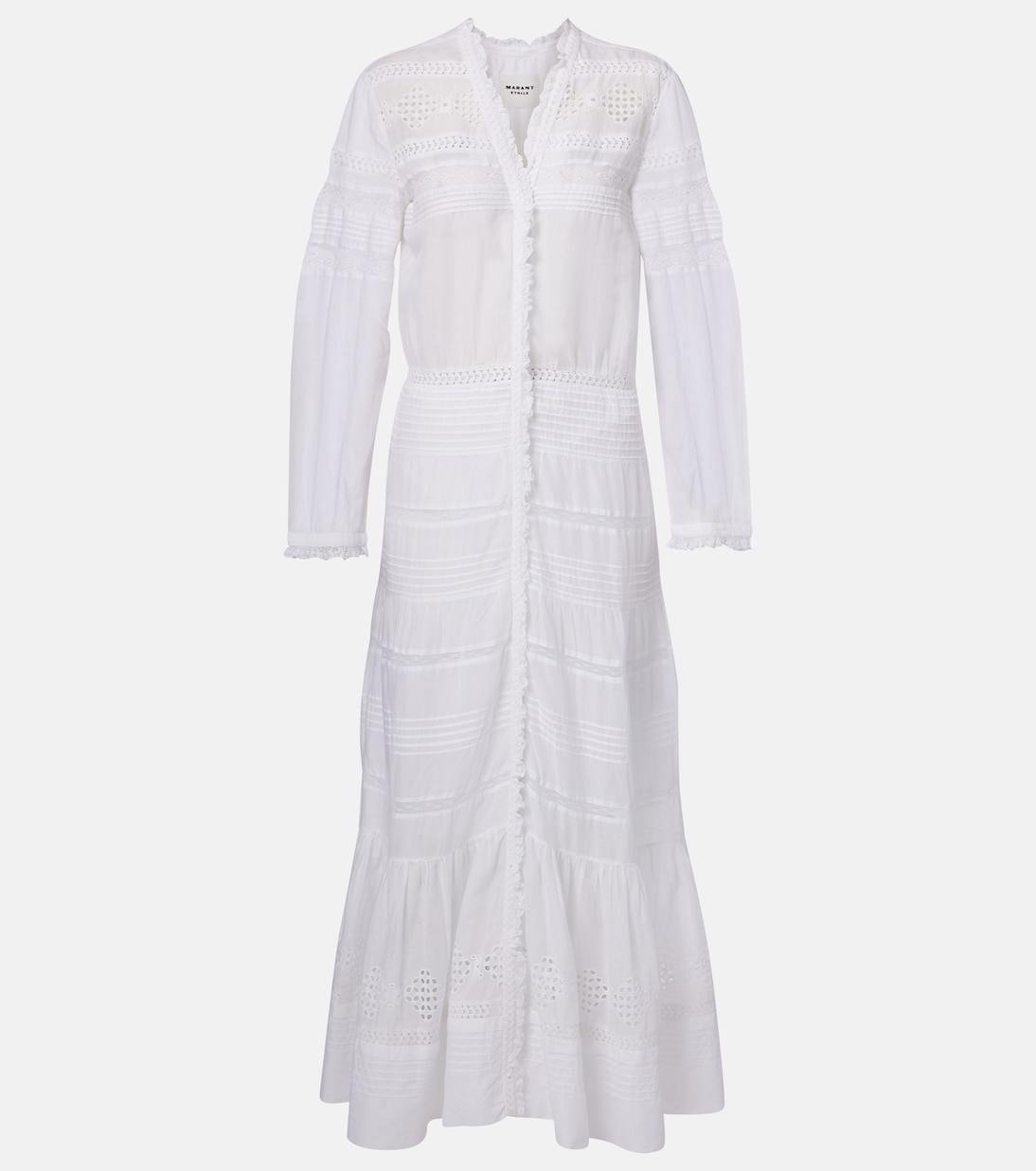 Daniva lace-trimmed cotton maxi dress | Marant Etoile
