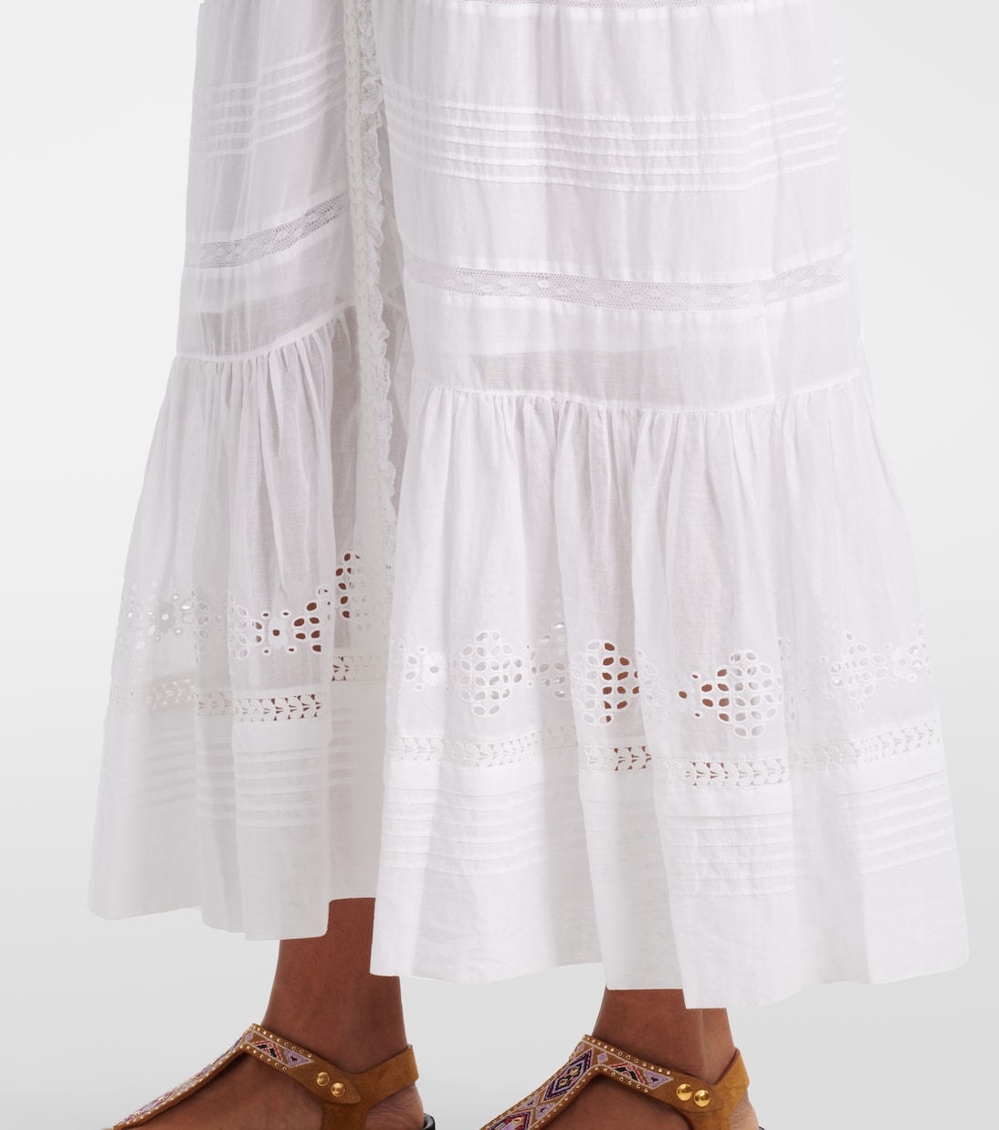 Daniva lace-trimmed cotton maxi dress | Marant Etoile