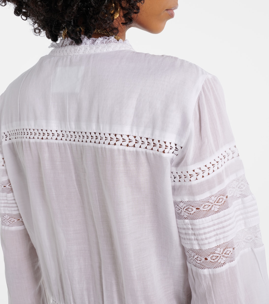 Daniva lace-trimmed cotton maxi dress | Marant Etoile