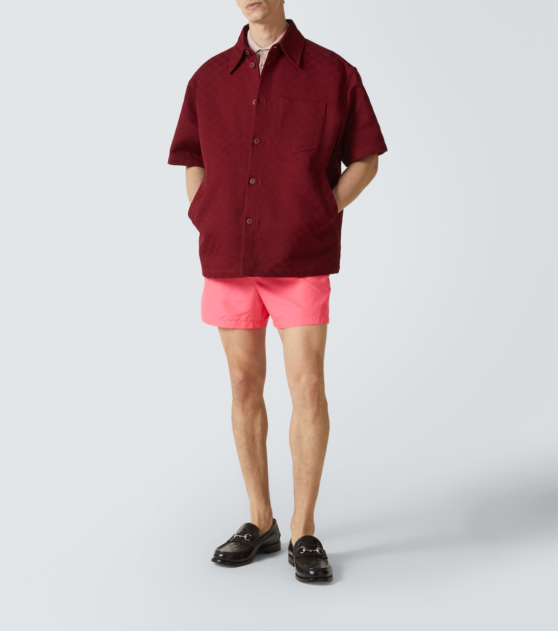 Camicia in jacquard GG di cotone | Gucci