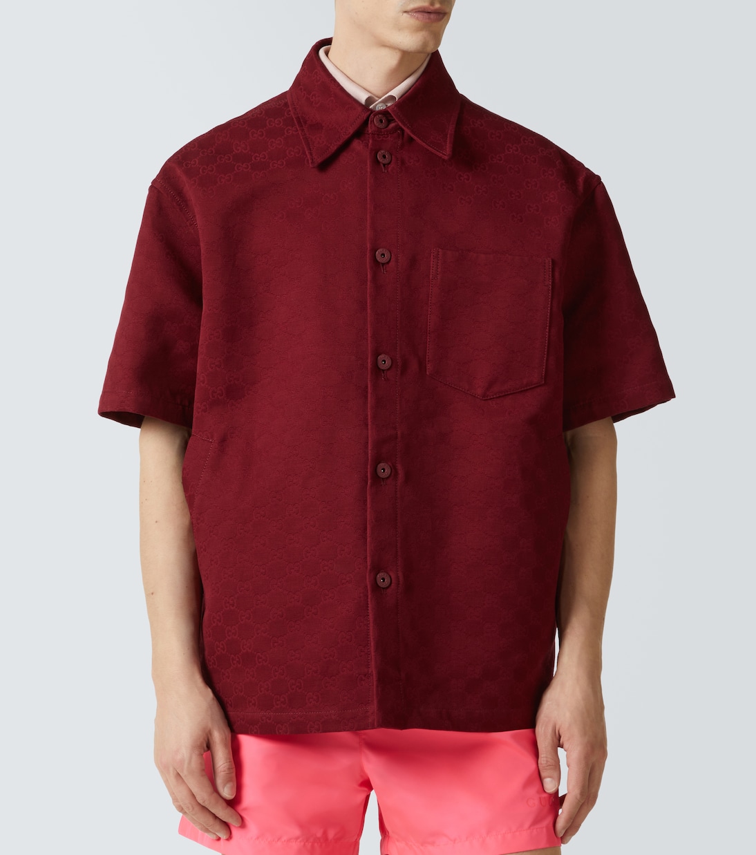 Camicia in jacquard GG di cotone | Gucci